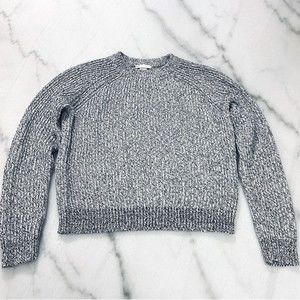 H&M Cotton Marled Black and White Sweater